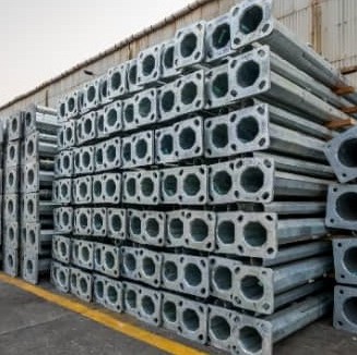 Galvanized street light poles